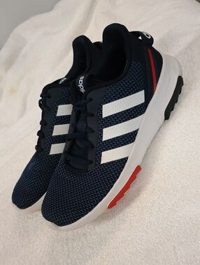 Men's Adidas Navy Sneakers with White Stripes